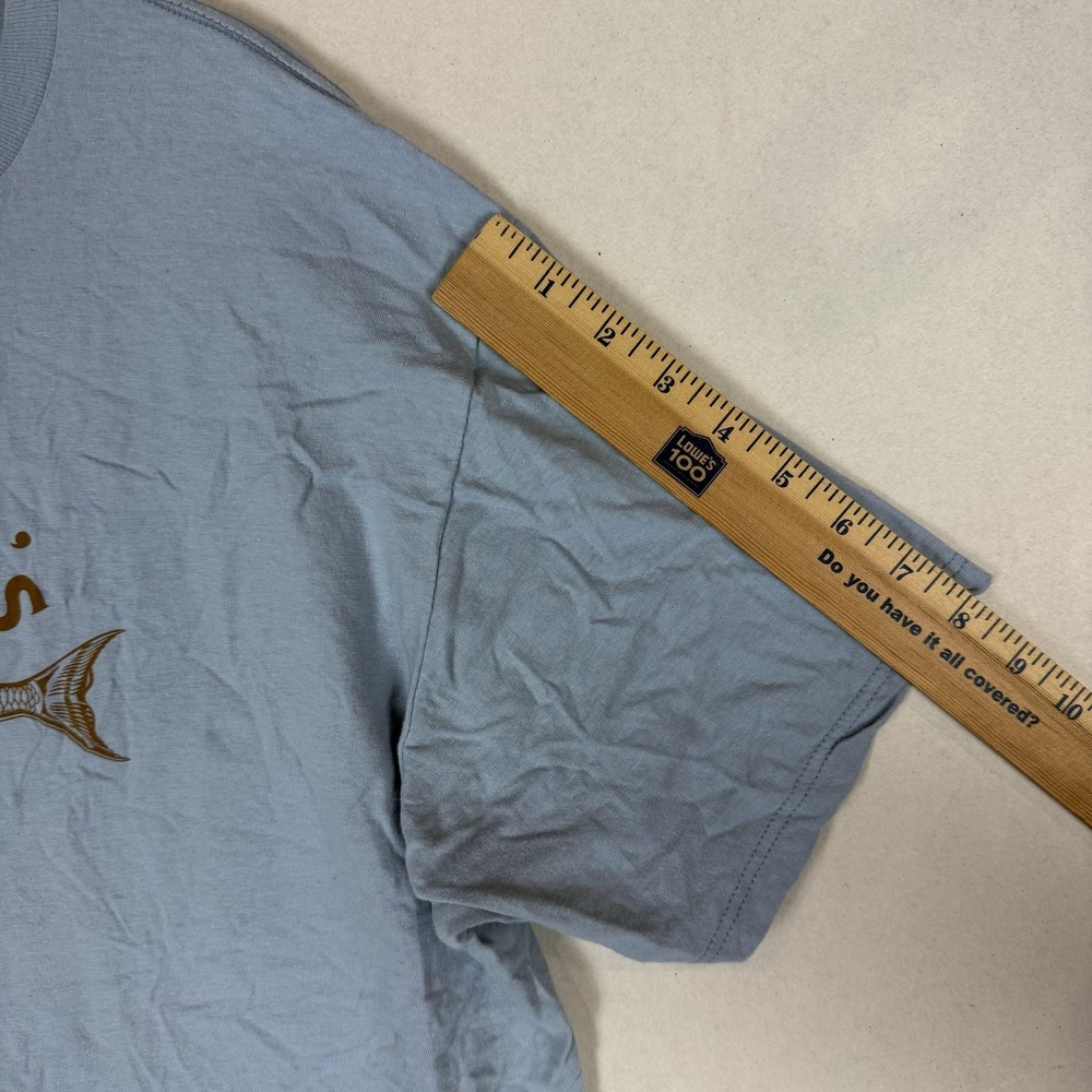 Hurley Shirt Mens XL Blue Baracuda Bar Fish Graphic Tee Tagless Cotton Beach - Picture 9 of 10